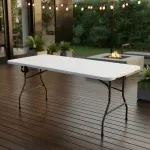 Mesa Plegable 180X74X74Cm Blanca Casa Viva-1788465652595