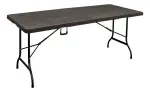 Mesa Plegable 180X74X74Cm Simil Madera Cafe Casa Viva-1788465879906