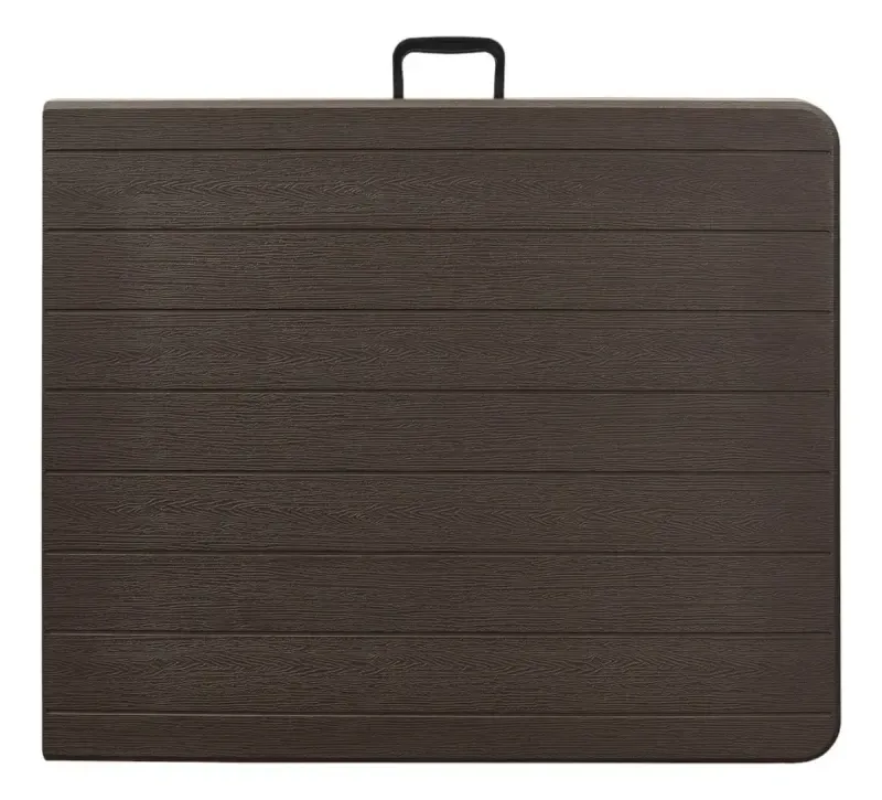 Mesa Plegable 180X74X74Cm Simil Madera Cafe Casa Viva-1788465942475