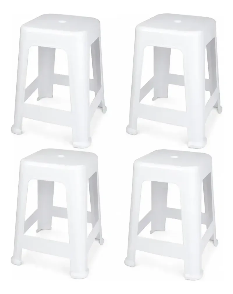 Piso Plastico Apilable 45Cm Blanco 4 Unidades Mor -1788798368368