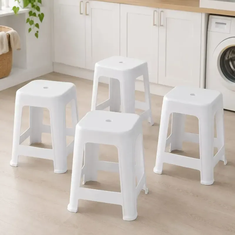 Piso Plastico Apilable 45Cm Blanco 4 Unidades Mor -1788798410778