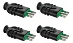 Enchufe Macho 2P+T 16A Vac Negro 4 Unidades Fanton-1788803904301