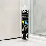Silicona Negro Acetica 300Ml 12 Unidades Rex-1788804127111