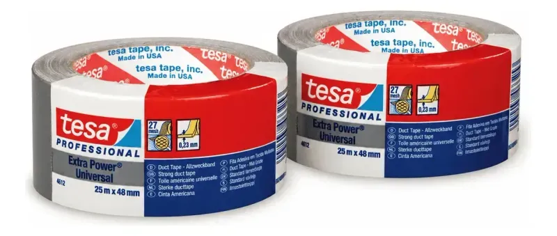 Cinta Multiuso Gris 25Mt X 48Mm Extra Power 2 Unidades Tesa-1788804144645