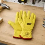Guante Cuero Amarillo Con Forro Epp 4 Unidades-1788804218918