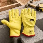 Guante Cuero Amarillo Con Forro Epp 4 Unidades-1788804221821