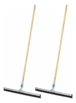 Barre Agua 40Cm Base Acero Goma Con Mango Madera 2 Unidades Klintek-1788804241655