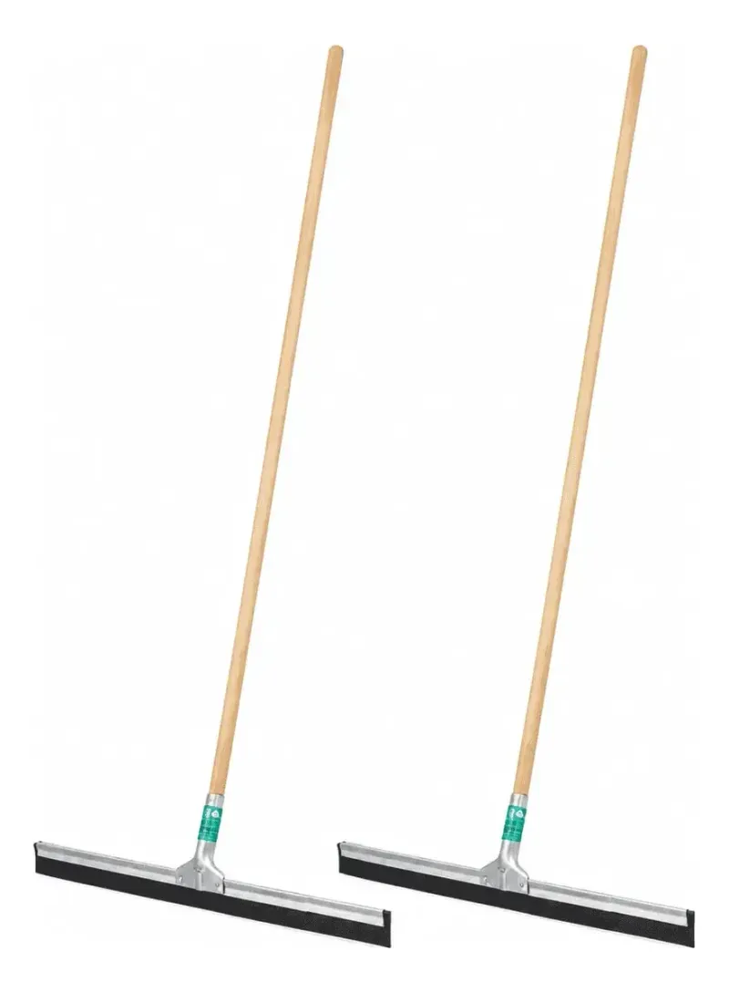 Barre Agua 40Cm Base Acero Goma Con Mango Madera 2 Unidades Klintek-1788804241655