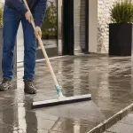 Barre Agua 40Cm Base Acero Goma Con Mango Madera 2 Unidades Klintek-1788804275614