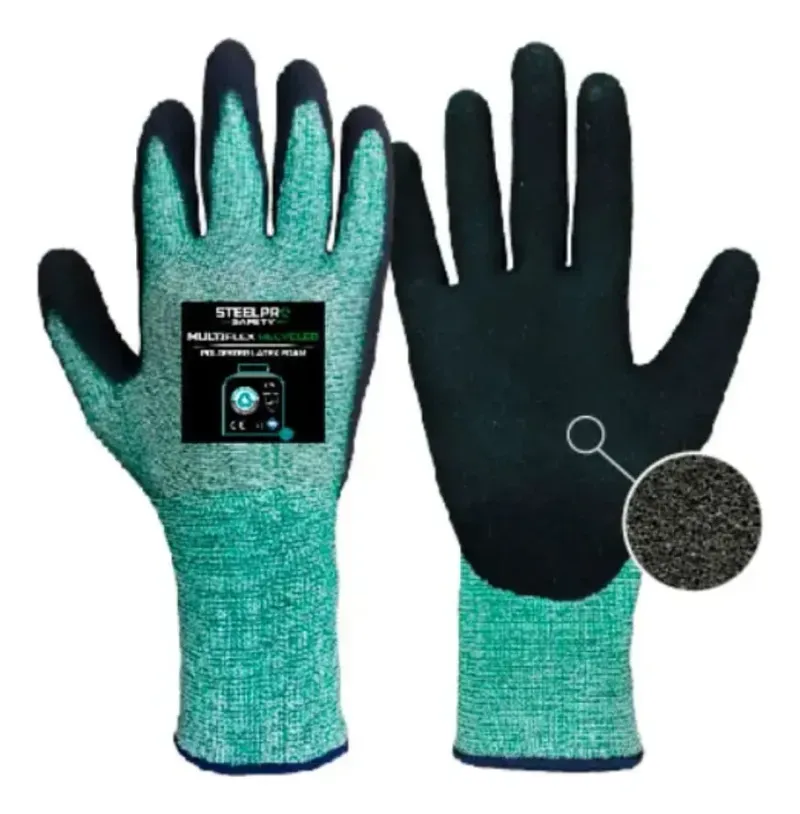 Guante Multiflex Recycled Talla M Poliester 4 Unidades Latex Foam-1788805243214