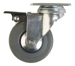 Rueda Para Carro 3" Gris Giratoria Con Base Y Freno 4 Unidades Lioi-1788805480234