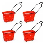 Canasto De Compra Con Ruedas Rojo 59.5X34.5X38Cm 2 Unidades Bighouse-1788805652507
