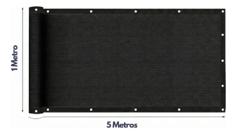 Malla Raschel Cierre Perimetral 90% Con Ojetillos 1X5Mts Negra 2 Unidades-1788806196167
