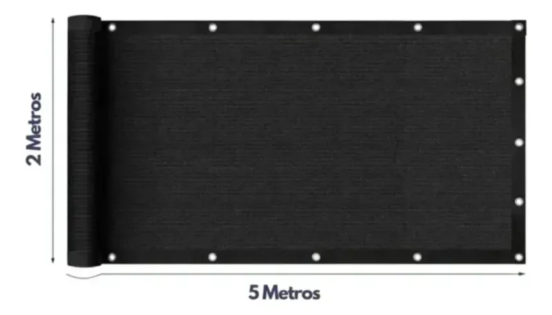 Malla Raschel Cierre Perimetral 90% Con Ojetillos 2X5Mts Negra 2 Unidades-1788806256685