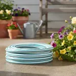 Manguera De Jardín 1/2" Blanco Verde Rollo 100 Metros-1789054776002