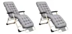 Reposera Plegable Acolchada Gris 178X61X30Cm  2 Unidades Casa Viva-1789055150199