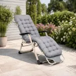 Reposera Plegable Acolchada Gris 178X61X30Cm  2 Unidades Casa Viva-1789055215384