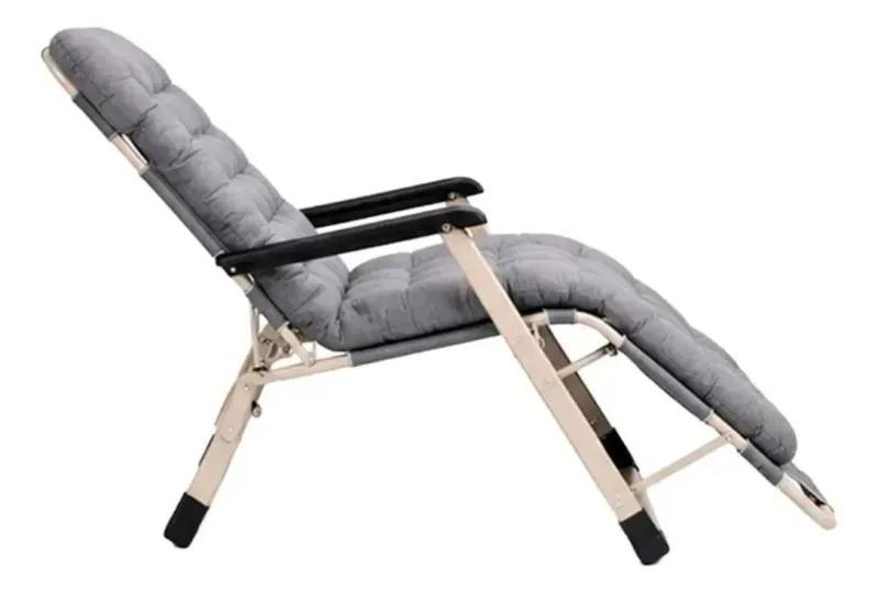 Reposera Plegable Acolchada Gris 178X61X30Cm  2 Unidades Casa Viva-1789055239192