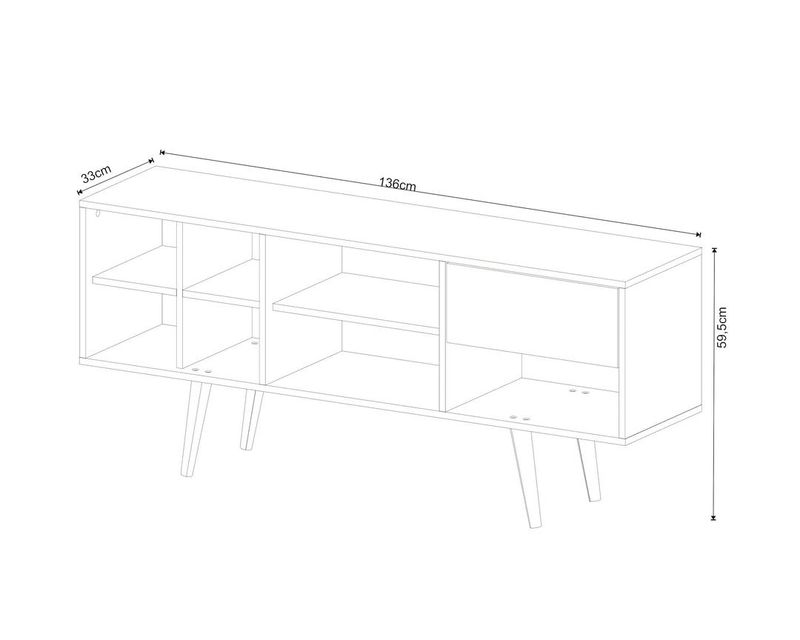 Rack Tv 55 Rustico R1462 Tecnomobili-1790007245391