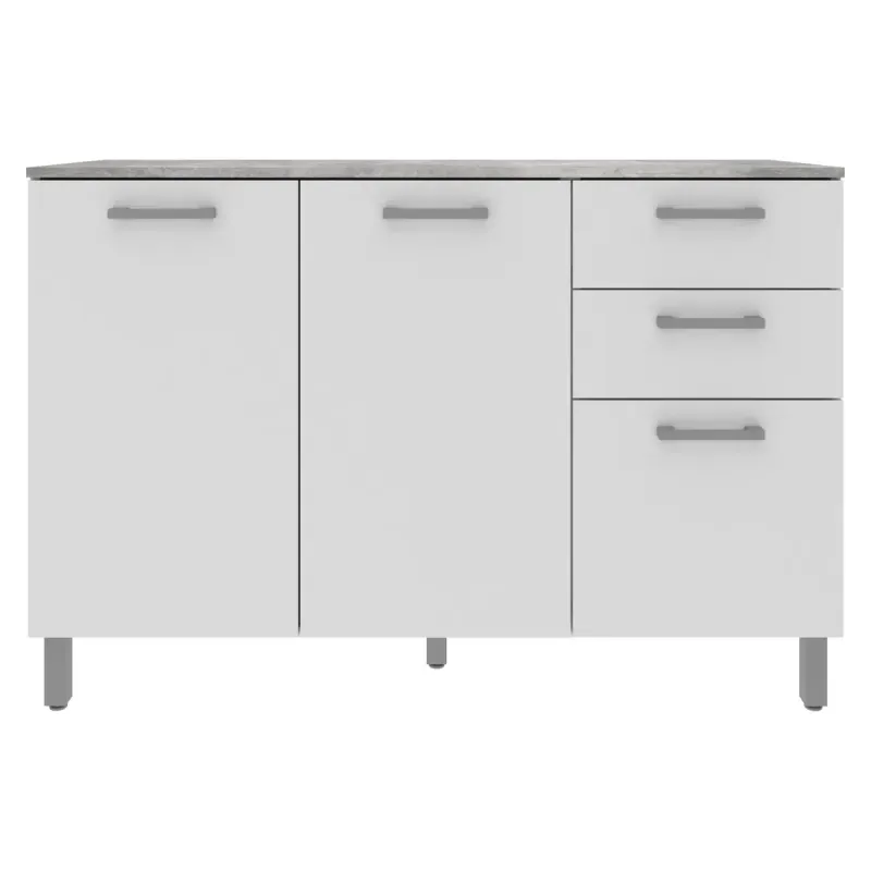 Mueble De Cocina Bajo  Blanco Cz1004 Tecnomobili-1790007377243