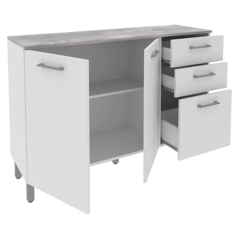 Mueble De Cocina Bajo  Blanco Cz1004 Tecnomobili-1790007379465
