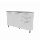 Mueble De Cocina Bajo  Blanco Cz1004 Tecnomobili-1790007381612