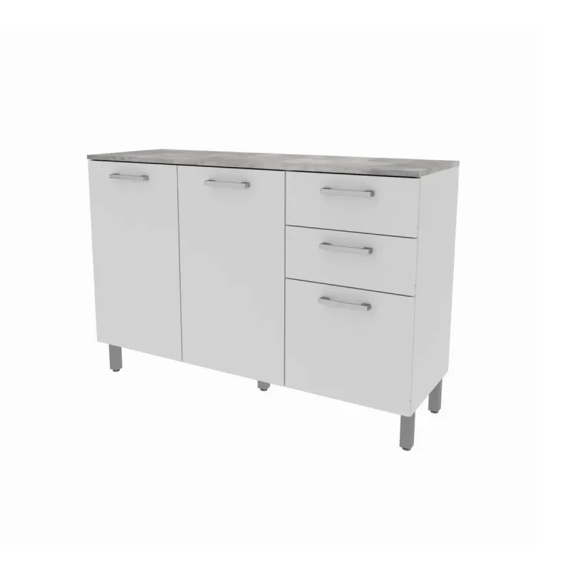 Mueble De Cocina Bajo  Blanco Cz1004 Tecnomobili-1790007381612