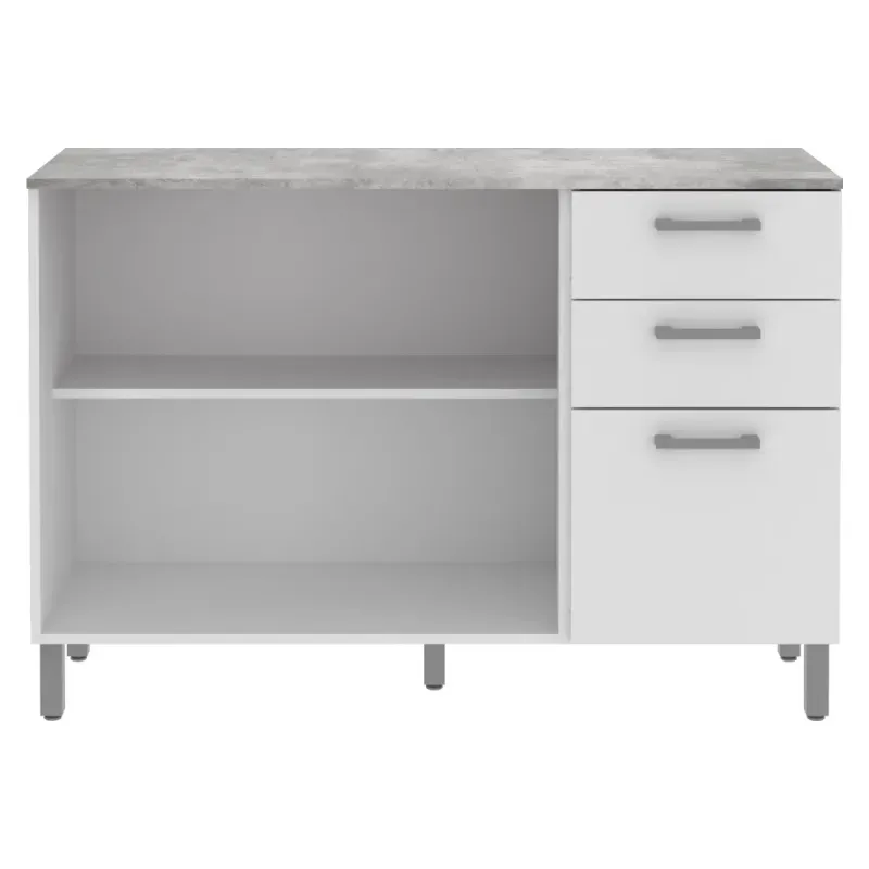 Mueble De Cocina Bajo  Blanco Cz1004 Tecnomobili-1790007385710