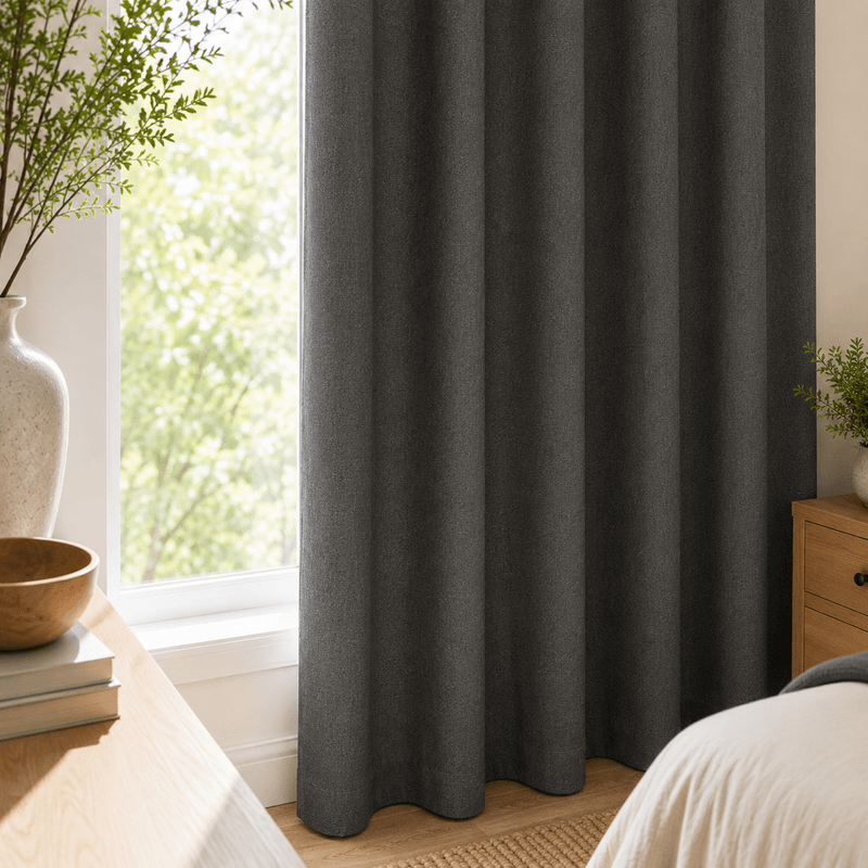 Cortina Blackout 1.40X2.20Mt + 2 Velos Super Soft Gris Acero Chantilly-1790082985353