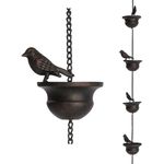 Cadena Baja De Agua 6 Tazas Pajaritos 180Cm Casa Viva-1790084749459