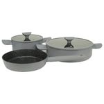Bateria Cocina 5 Piezas Novara Gris Doral-1790166173086