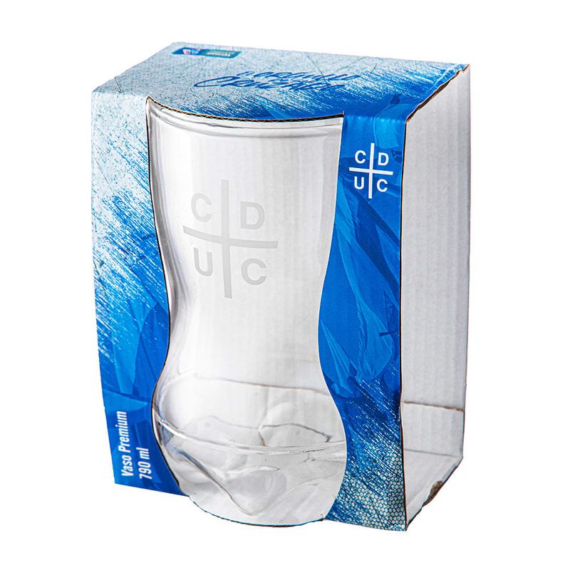 Vaso De Vidrio 790Ml Botella Cortada Universidad Catolica Titanio-1790276923840