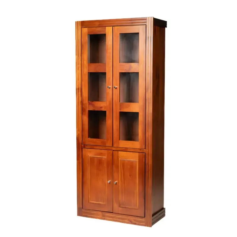 Vitrina 2 Cuerpos Berlin Nogal Insigne-1791040733862