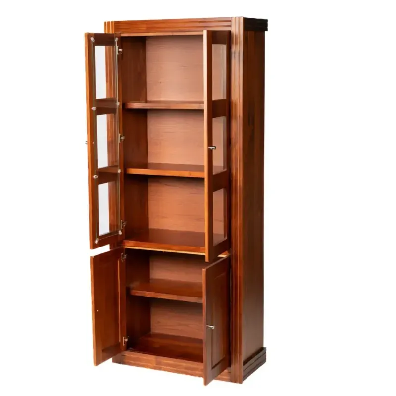 Vitrina 2 Cuerpos Berlin Nogal Insigne-1791040760375