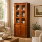 Vitrina 2 Cuerpos Berlin Nogal Insigne-1791040764263