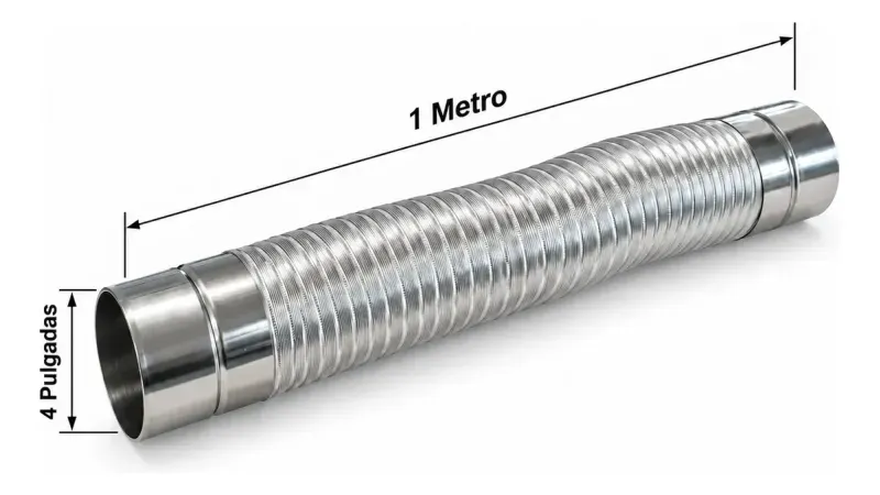 Tubo Corrugado Flexible Acero 4" Y 2,5" (200Cm) Cerram -1791635081457