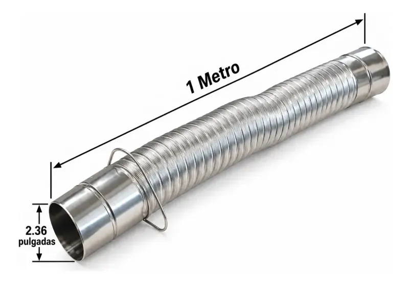 Tubo Corrugado Flexible Acero 4" Y 2,5" (200Cm) Cerram -1791635084040