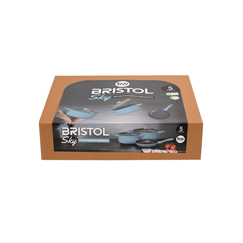 Bateria De Cocina 5 Piezas Aluminio Forjado Bristol Sky Kw-1792006091176