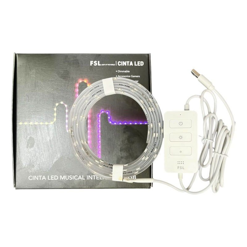 Luces De Navidad Cinta Led 5W Rollo 2 Metros Rgb Musica Inteligente Fsl-1792507298181